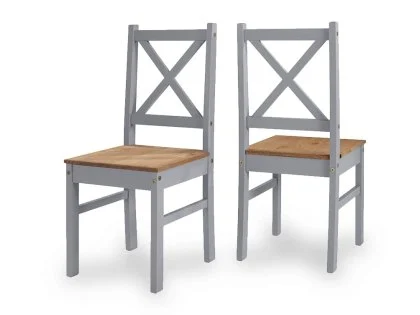 Seconique Salvador Grey and Tile Dining Table and 2 Chair Set