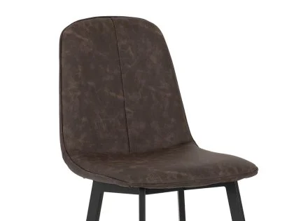 Seconique Quebec Set of 2 Brown Faux Leather Bar Stools