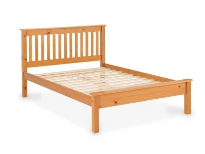 Seconique Monaco 5ft King Size Antique Pine Wooden Bed Frame (Low Footend)