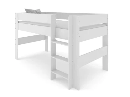 Kidsaw Kudl 3ft Single White Mid Sleeper Bed Frame