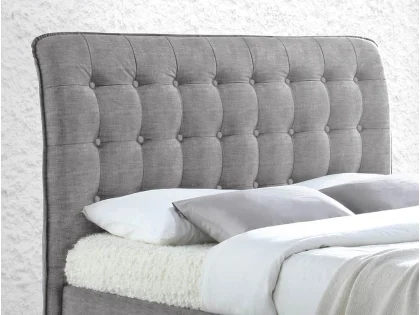 Time Living Hamilton 6ft Super King Size Light Grey Fabric Bed Frame