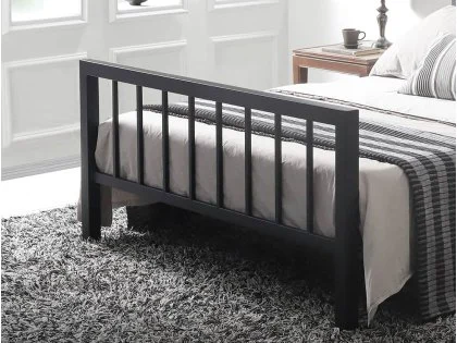 Time Living Metro 4ft Small Double Black Metal Bed Frame