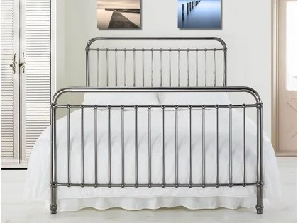 Time Living Rose 4ft6 Double Black Nickel Metal Bed Frame