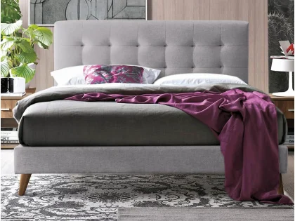 Time Living Novara 4ft6 Double Light Grey Fabric Bed Frame