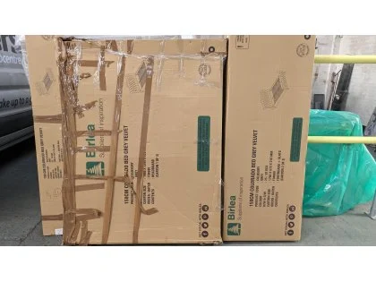 Clearance - Birlea Colorado 5ft King Size Grey Fabric Bed Frame