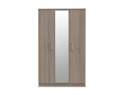 Welcome Devon 3 Door Mirrored Triple Wardrobe (Assembled)