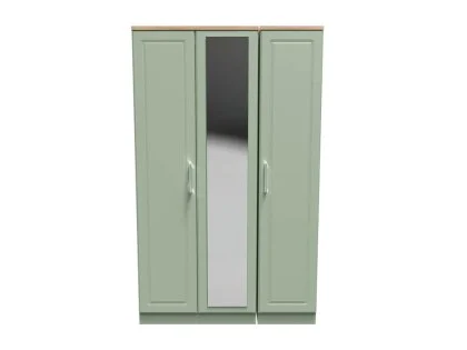 Welcome Kent 3 Door Mirrored Triple Wardrobe (Assembled)