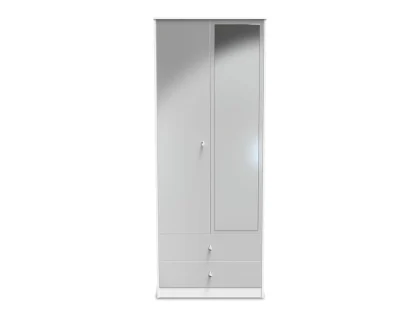 Welcome Padstow 2 Door 2 Drawer Tall Mirrored Double Wardrobe (Assembled)