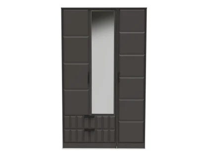Welcome New York 3 Door 2 Drawer Tall Mirrored Wardrobe (Assembled)