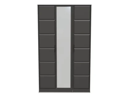 Welcome New York 3 Door Tall Mirrored Triple Wardrobe (Assembled)