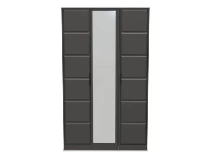 Welcome New York 3 Door Tall Mirrored Triple Wardrobe (Assembled)