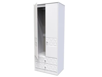 Welcome San Jose 2 Door 2 Drawer Tall Double Wardrobe (Assembled)