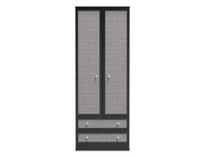 Welcome Rattan Look 2 Door 2 Drawer Double Wardrobe (Assembled)