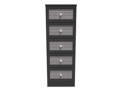 Welcome Rattan Look 5 Drawer Tall Narrow Chest of Drawers (Assembled)