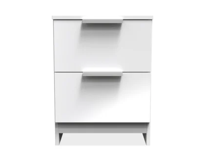 Welcome Plymouth 2 Drawer Small Bedside Table (Assembled)