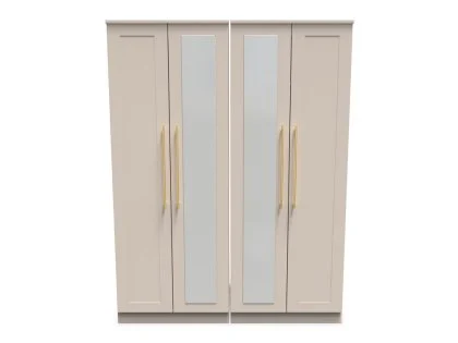 Welcome Haworth 4 Door Tall Mirrored Wardrobe (Assembled)