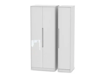 Welcome Monaco Gloss 3 Door Tall Triple Wardrobe (Assembled)