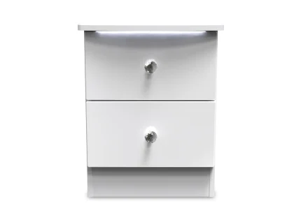 Welcome Lumiere 2 Drawer Small Bedside Table (Assembled)