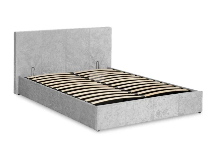 Seconique Waverley 4ft6 Double Grey Crushed Velvet Fabric Ottoman Ottoman Bed Frame