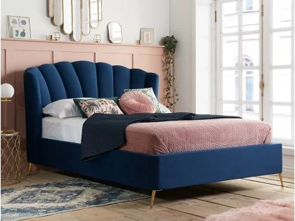 Birlea Lottie Midnight Blue Fabric Ottoman Bed Frame Birlea Lottie Midnight Blue Fabric Ottoman Bed Frame