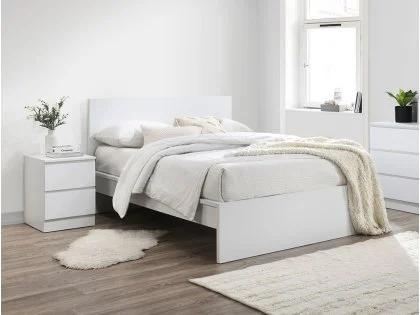 Birlea Oslo 4ft6 Double White Wooden Bed Frame