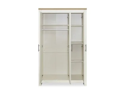 Birlea Highgate Cream and Oak 3 Door Mirrored Wardrobe