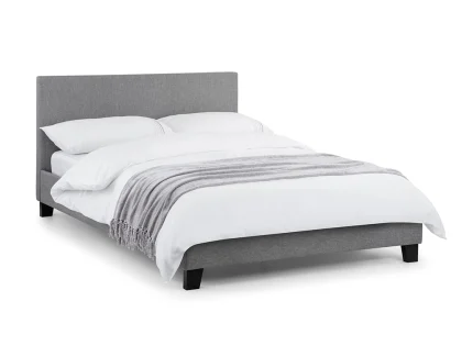 Julian Bowen Rialto 4ft6 Double Grey Linen Fabric Bed Frame