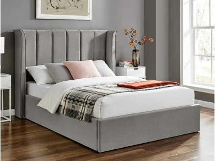 Limelight Sirius Silver Fabric Ottoman Bed Frame