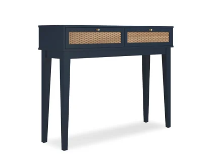 LPD Bordeaux Rattan and Blue 2 Drawer Dressing Table
