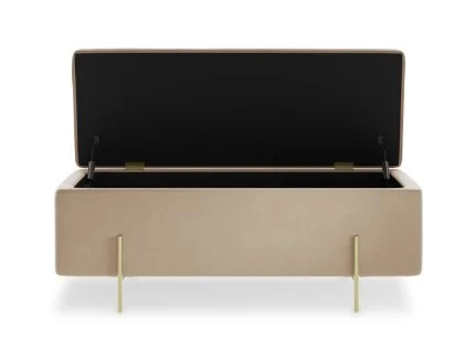 LPD Lola Beige Velvet Blanket Box