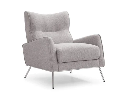 Kyoto Chloe Grey Fabric Accent Chair
