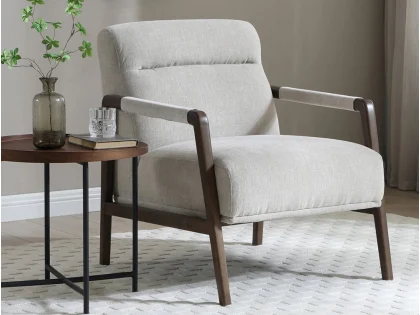 Kyoto Olivia Grey Fabric Accent Chair