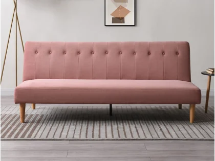 Kyoto Corin Dusky Pink Velvet Sofa Bed