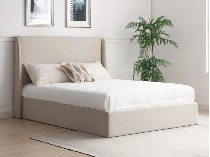 Kyoto Denver Natural Fabric Ottoman Bed Frame