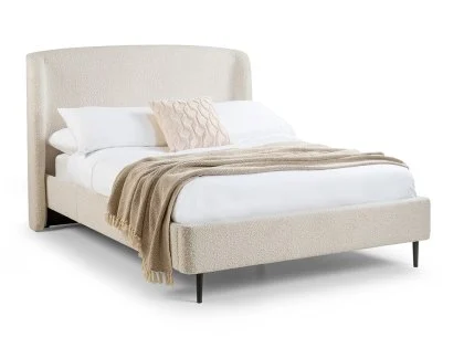 Julian Bowen Eden 5ft King Size Ivory Boucle Fabric Bed Frame
