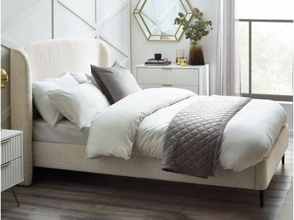Julian Bowen Eden Ivory Boucle Bed Frame