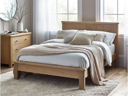 Julian Bowen Memphis Limed Oak Wooden Bed Frame