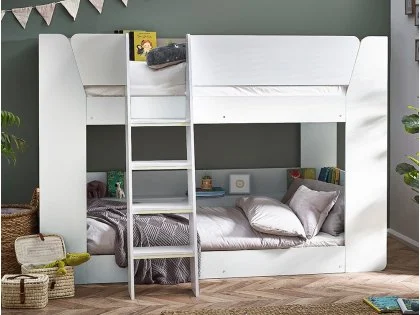 Julian Bowen Parsec White Wooden Bunk Bed Frame