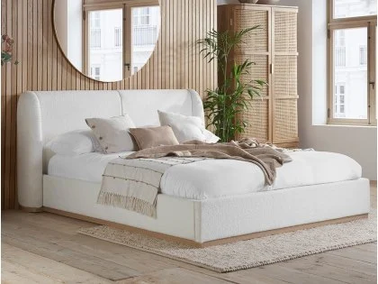 Birlea Eden White Boucle Bed Frame Birlea Eden White Boucle Bed Frame