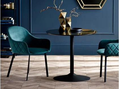 Julian Bowen Nero 80cm Black Dining Table