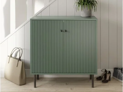 GFW Garrucha Utility Green 2 Door Drawer Shoe Cabinet GFW Garrucha Utility Green 2 Door Drawer Shoe Cabinet