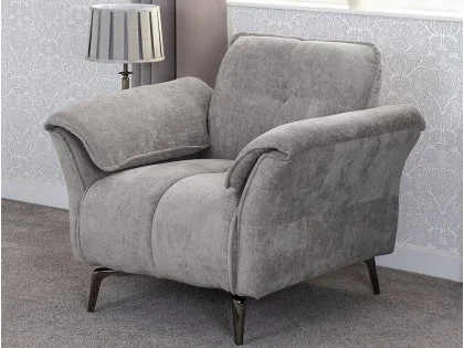 Seconique Amalfi Grey Fabric Armchair Seconique Amalfi Grey Fabric Armchair