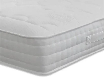 Clearance - Willow & Eve Natural Pocket 1000 Electric Adjustable 4ft6 Double Bed 2 Drawers Right Hand Side With Ariana Strutted Headboard in Faux Suede Natural