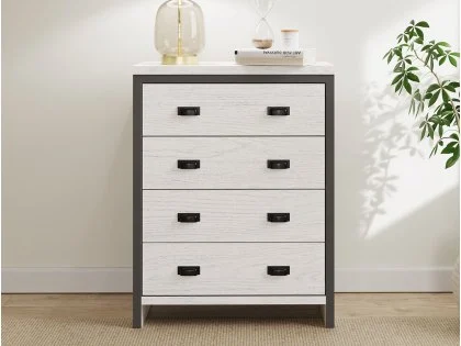 GFW Boston White 4 Piece Bedroom Furniture Package