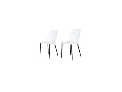 Core Aspen Duo Chair Set of 2 White Plastic Seats