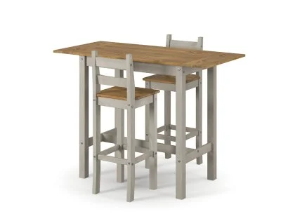 Core Corona Grey Drop Leaf Rectangular Dining Table and Chairs Set