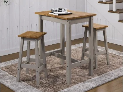 Core Corona Grey and Waxed Pine Large Rectangular Dining Set Core Corona Grey and Waxed Pine Large Rectangular Dining Set
