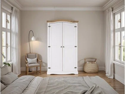 Core Corona White Wax 2 Door Wardrobe Core Corona White Wax 2 Door Wardrobe