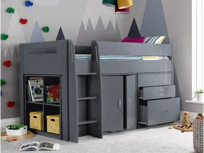 Bedmaster Lacy 3ft Single Grey Mid Sleeper Bed Frame