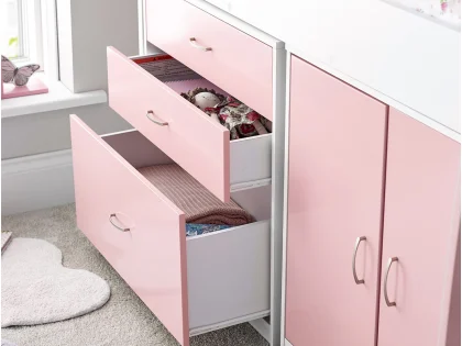 Bedmaster Lacy 3ft Single Pink Mid Sleeper Bed Frame